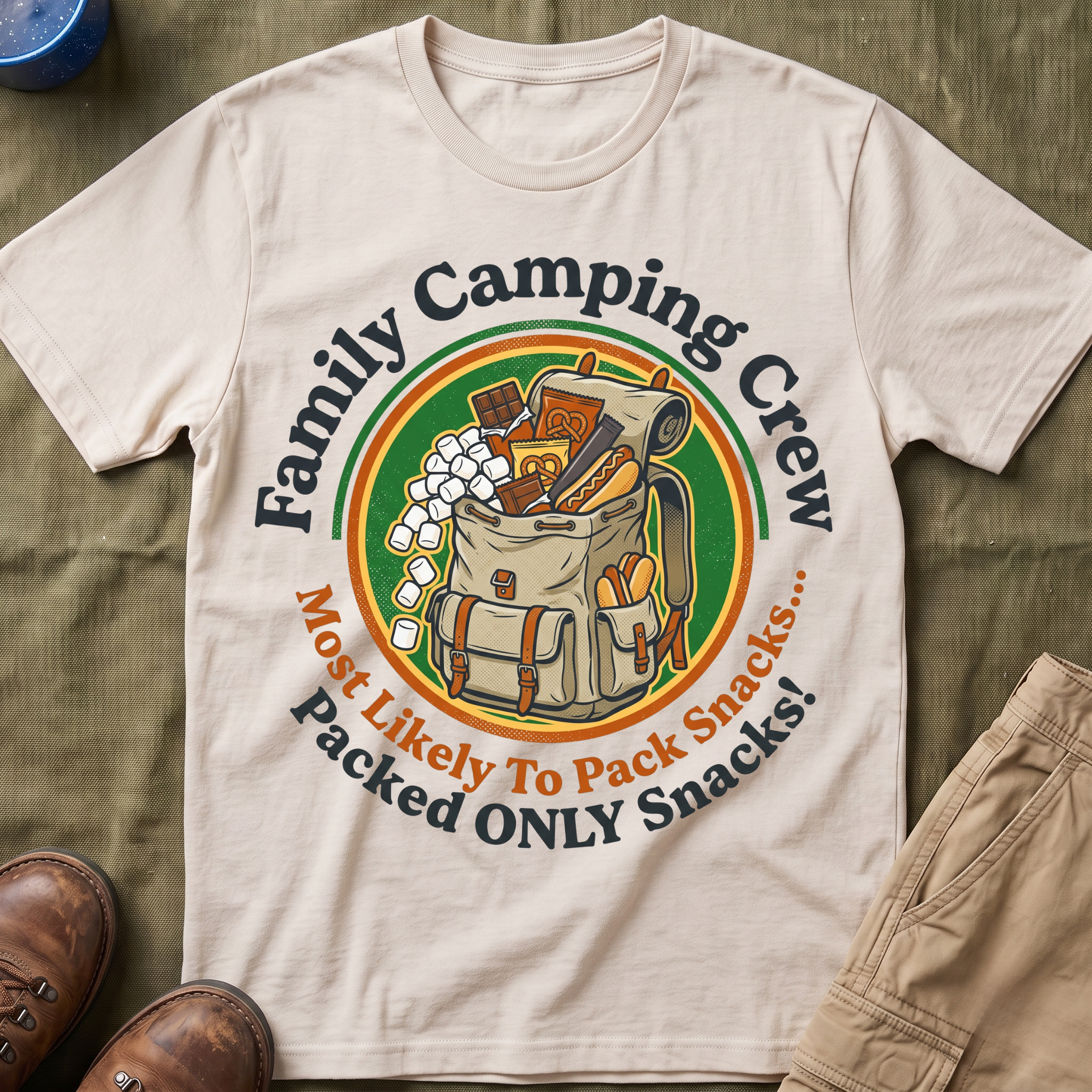 Most Likely To Pack Snacks Packed Only Snacks — Retro T-Shirt