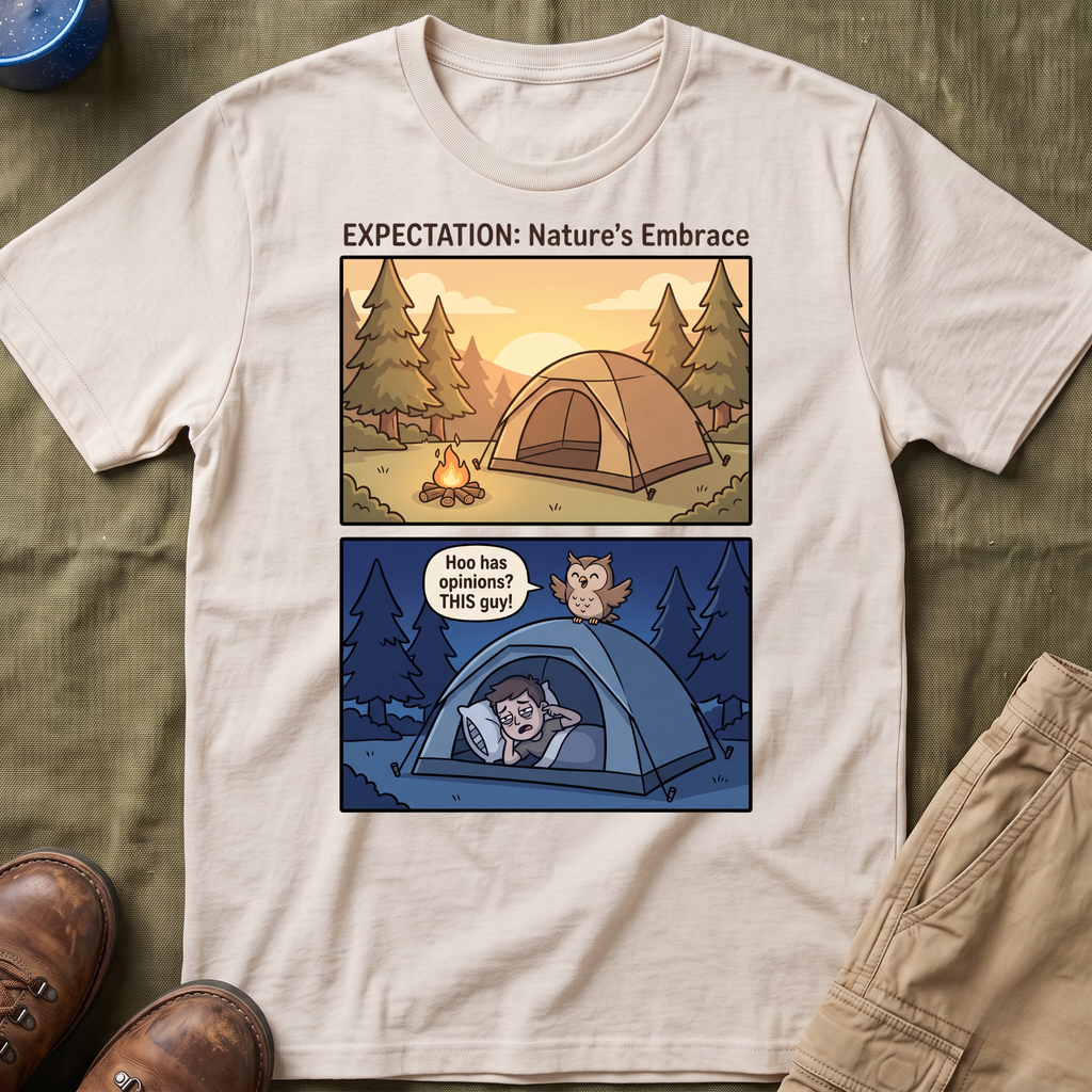 Expectation: Nature's Embrace Family Camping T-Shirt