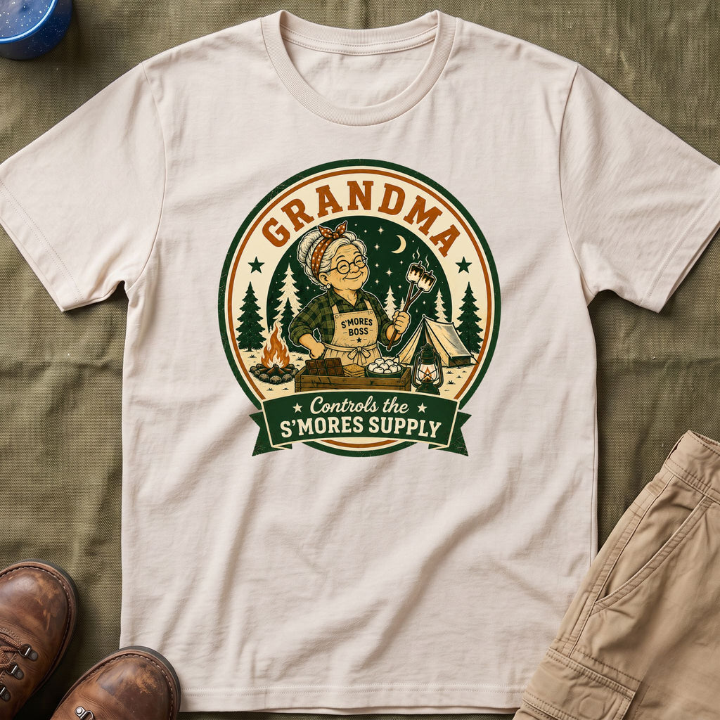 Grandma — Controls The S'Mores Supply Matching T-Shirt