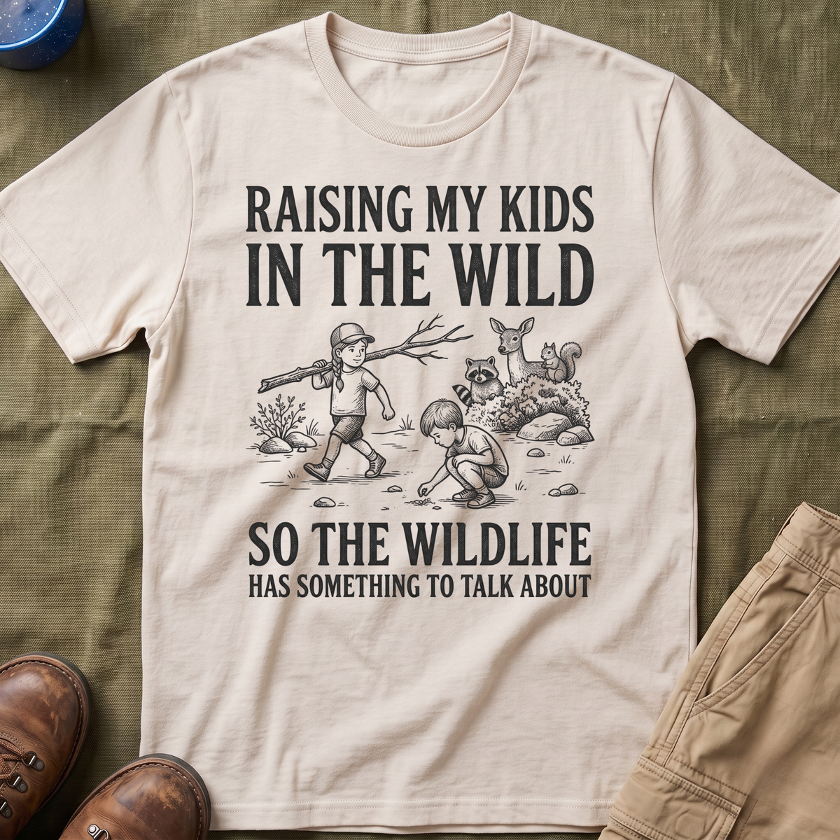Raising My Kids In The Wild T-Shirt