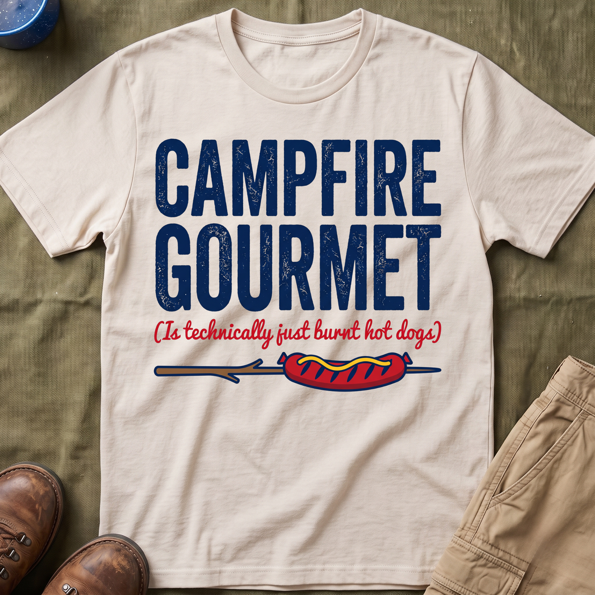 Campfire Gourmet (Is Technically Just Burnt Hot Dogs) T-Shirt
