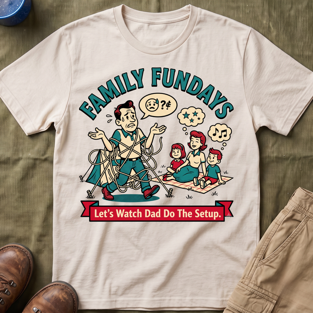 Family Fundays — Let's Watch Dad Do The Setup T-Shirt