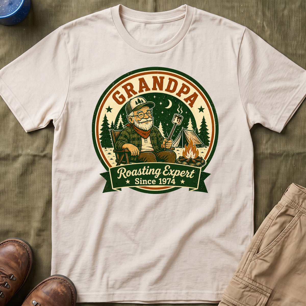 Grandpa — Roasting Expert Since 1974 Matching T-Shirt