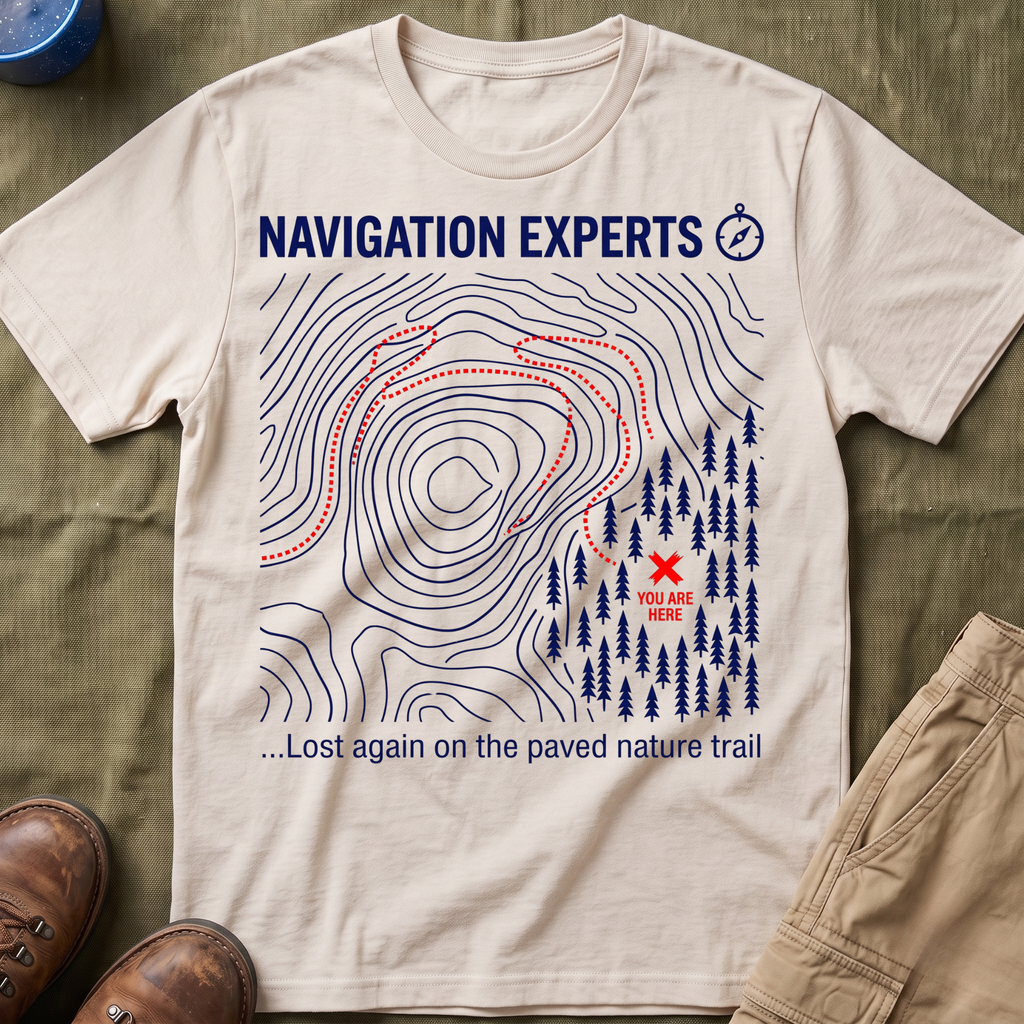 Navigation Experts — Lost Again On The Paved Nature Trail T-Shirt
