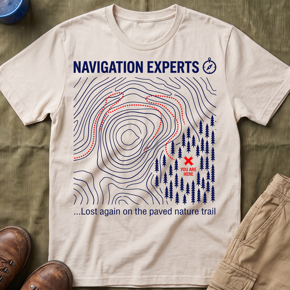 Navigation Experts — Lost Again On The Paved Nature Trail T-Shirt