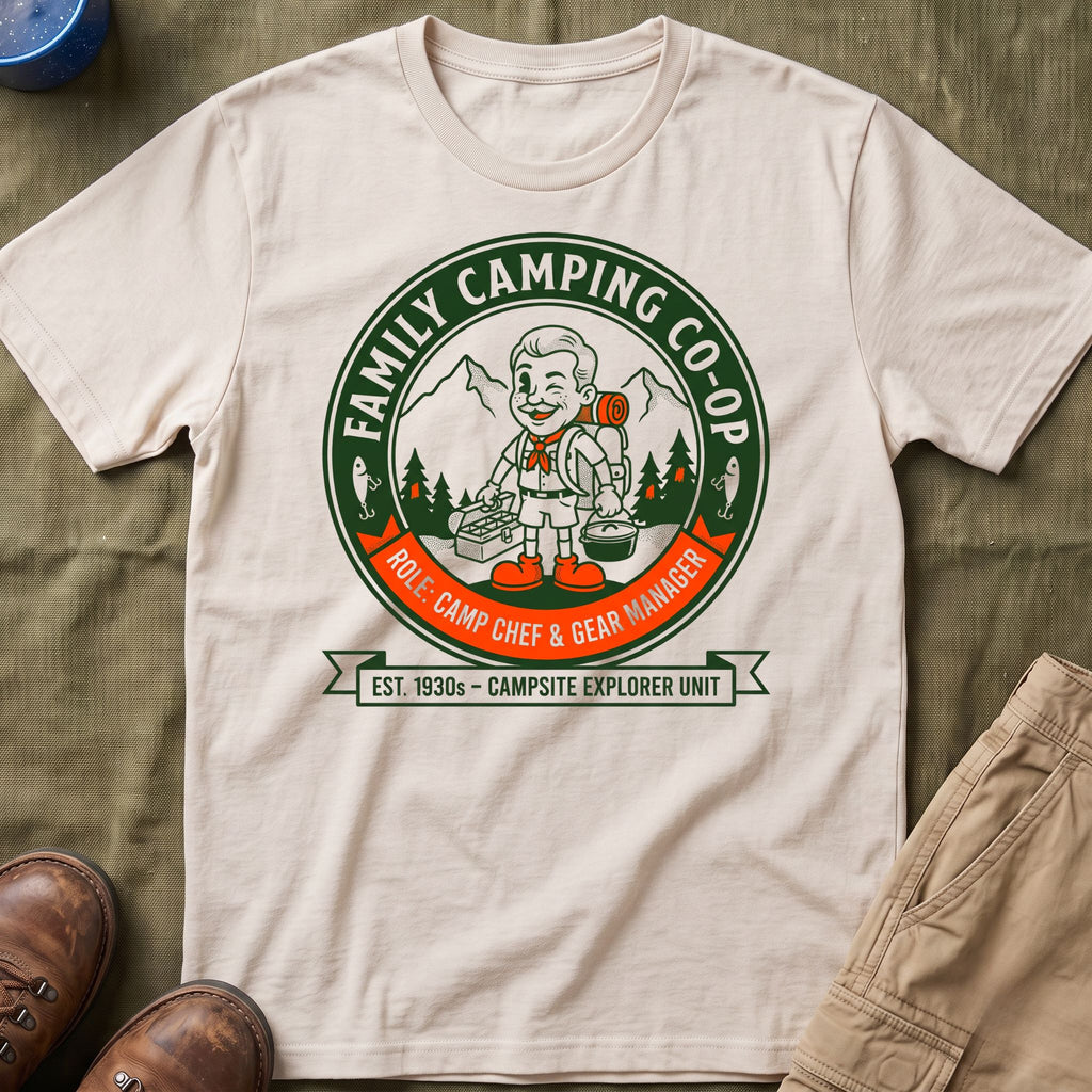Family Camping Coop —  Camp Chef & Gear Manager Matching T-Shirt