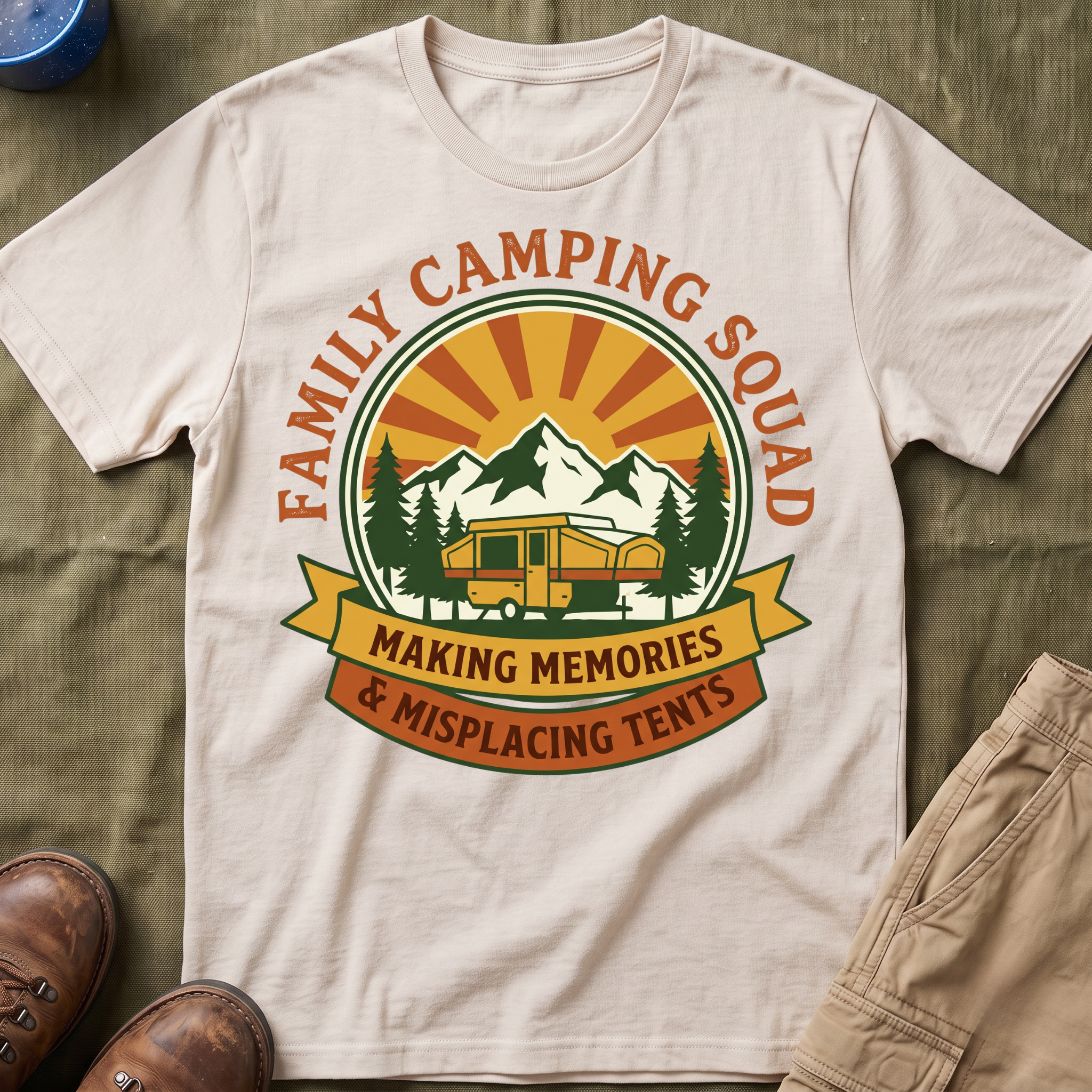 Family Camping Squad — Making Memories & Misplacing Tents T-Shirt