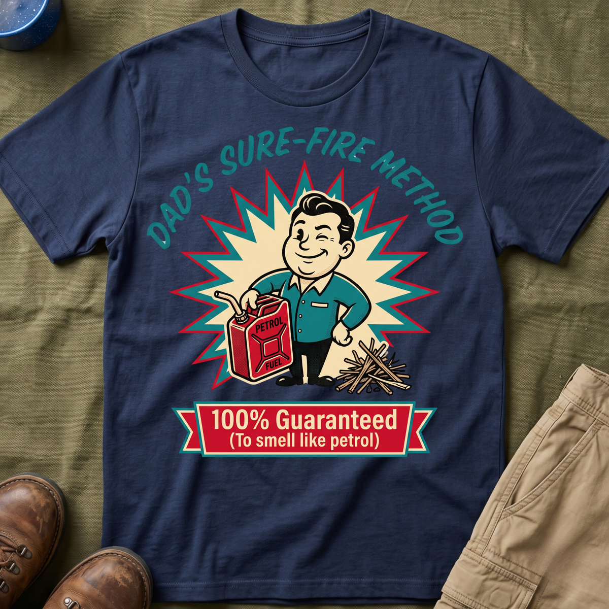 Dad's Sure-Fire Method — 100% Guaranteed To Smell Like Petrol T-Shirt