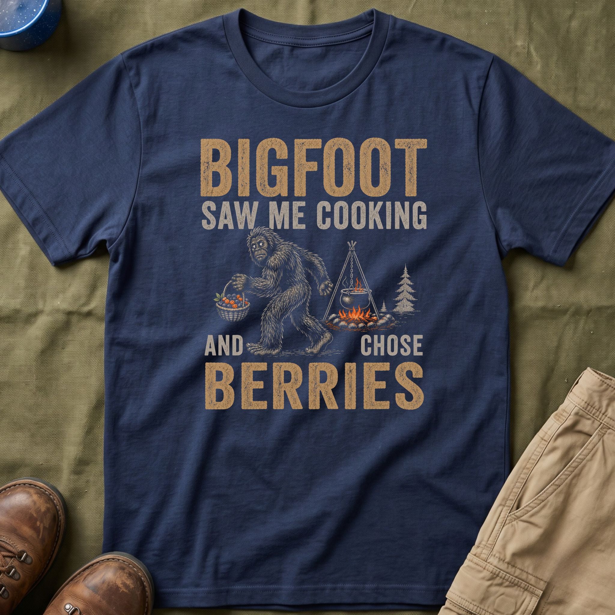 Bigfoot Saw Me Cooking — And Chose Berries Matching T-Shirt