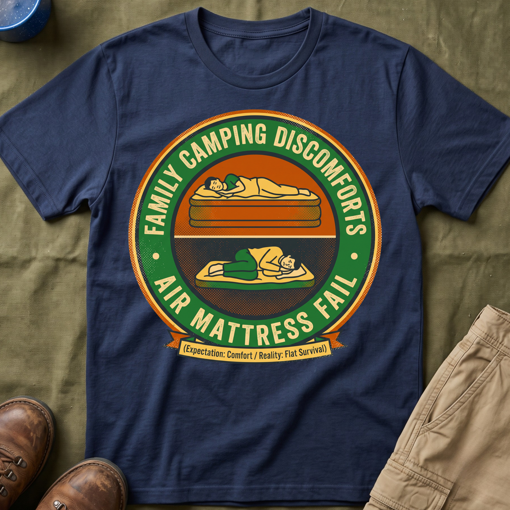 Family Camping Discomforts —  Air Mattress Fail T-Shirt