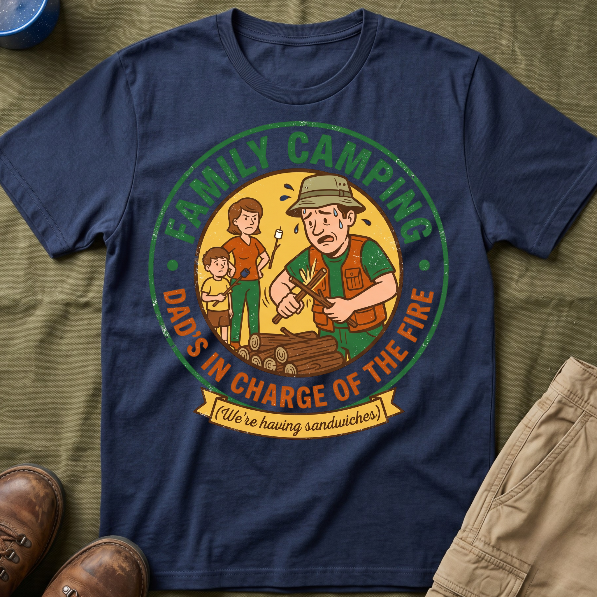 Dad's in Charge of the Fire — We're Having Sandwiches T-Shirt