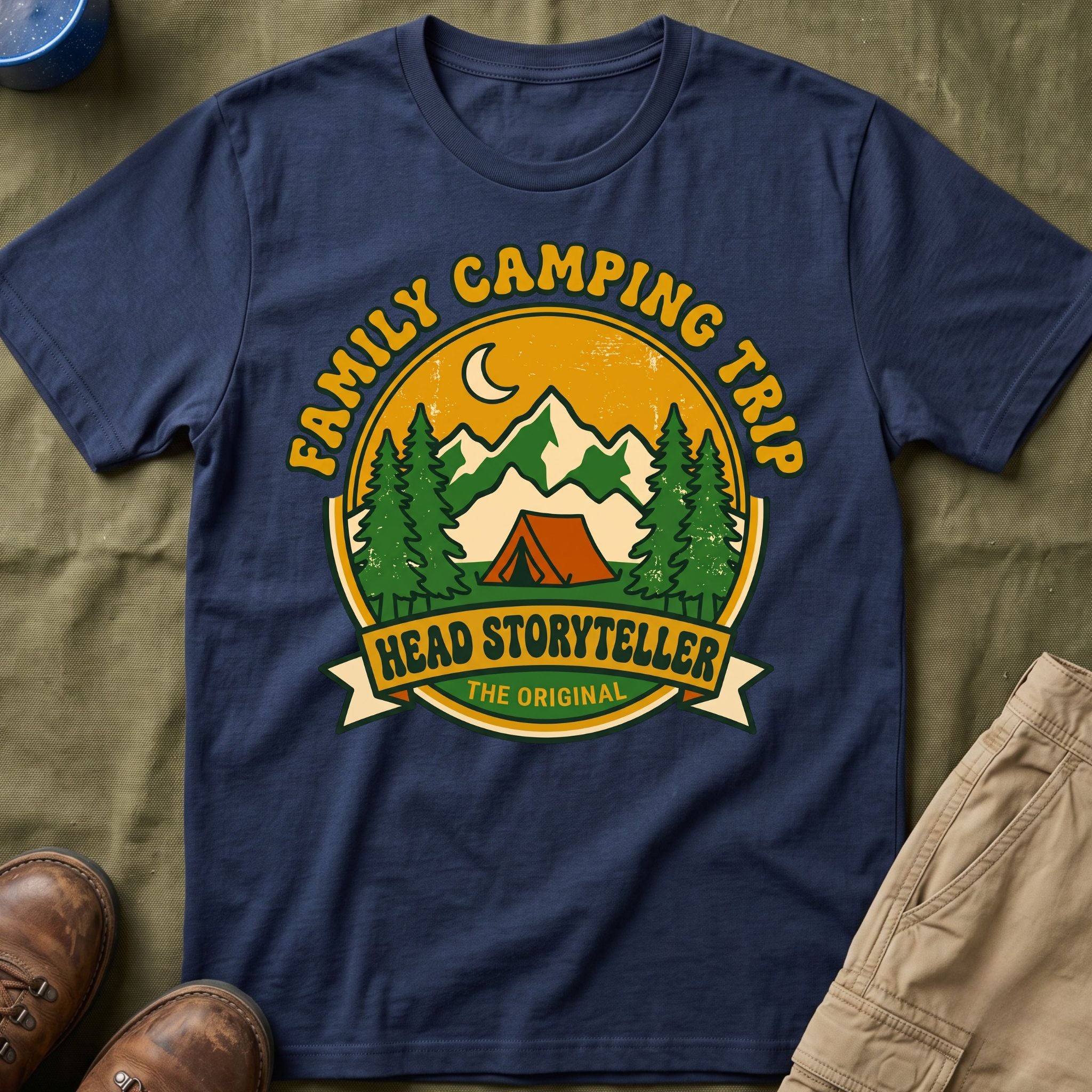 Family Camping Trip — Head Storyteller Matching T-Shirt