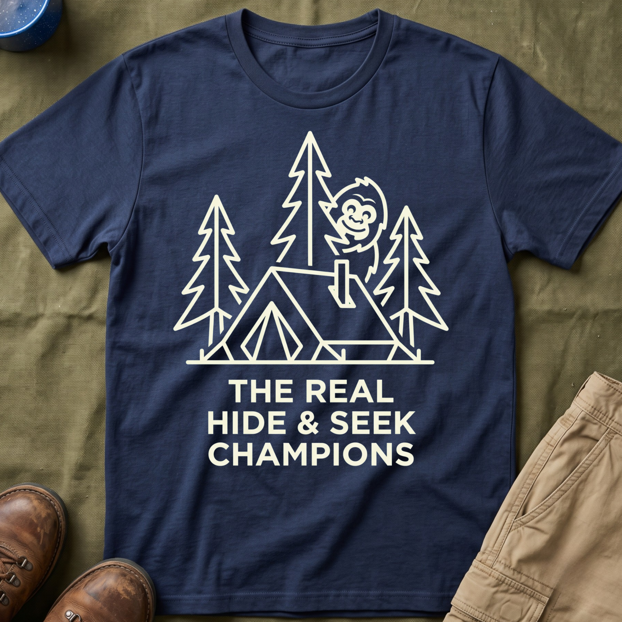 The Real Hide & Seek Champions With Bigfoot — Dark Edition T-Shirt