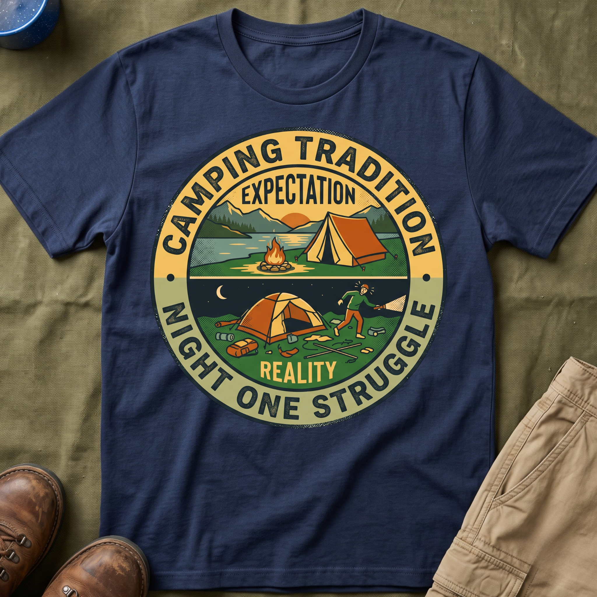 Camping Tradition — Night One Struggle Expectation Vs Reality T-Shirt