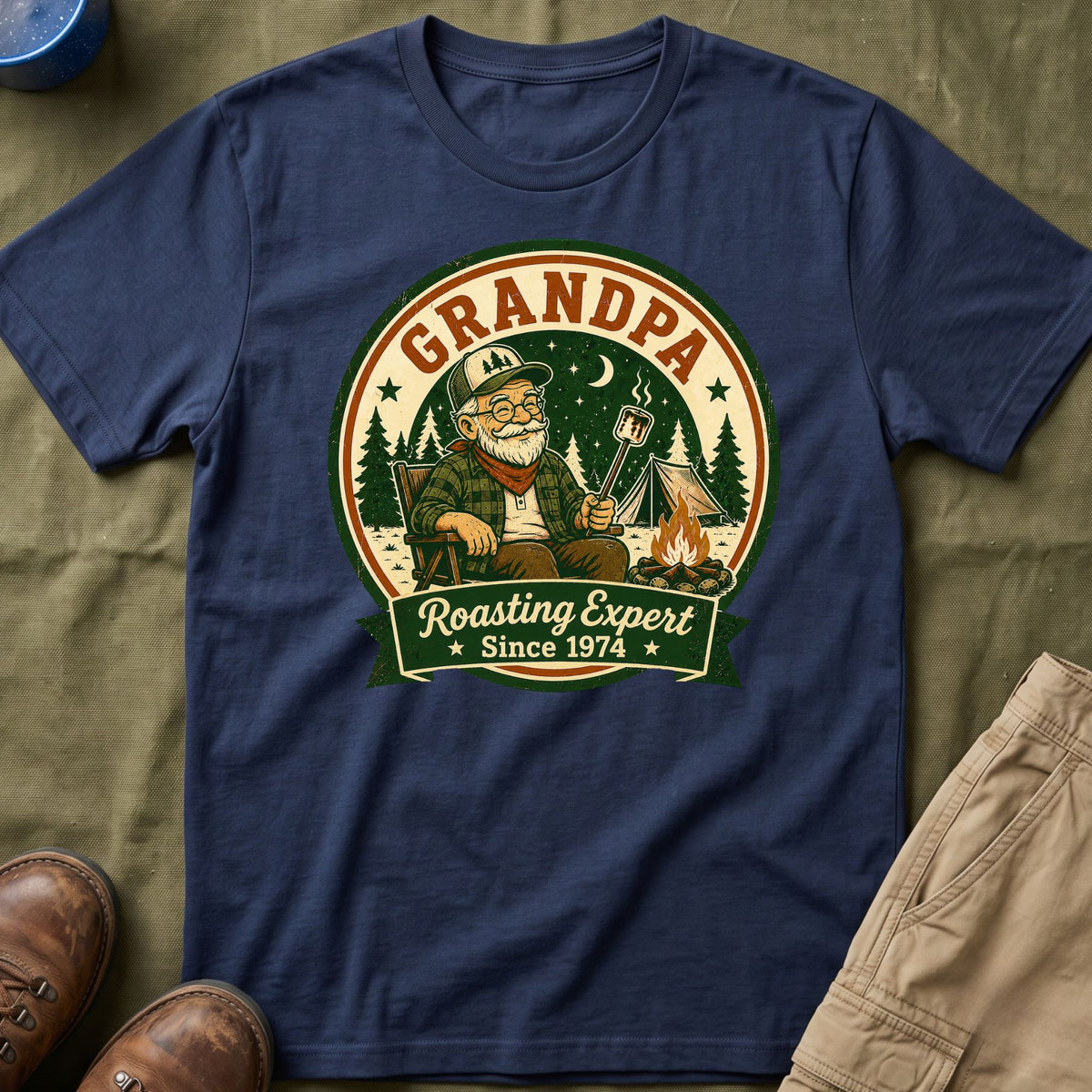 Grandpa — Roasting Expert Since 1974 Matching T-Shirt