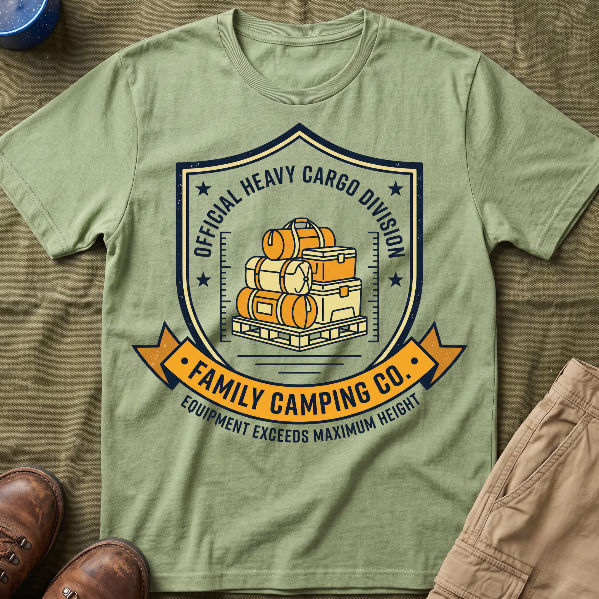 Official Heavy Cargo Division — Equipment Exceeds Maximum Height T-Shirt