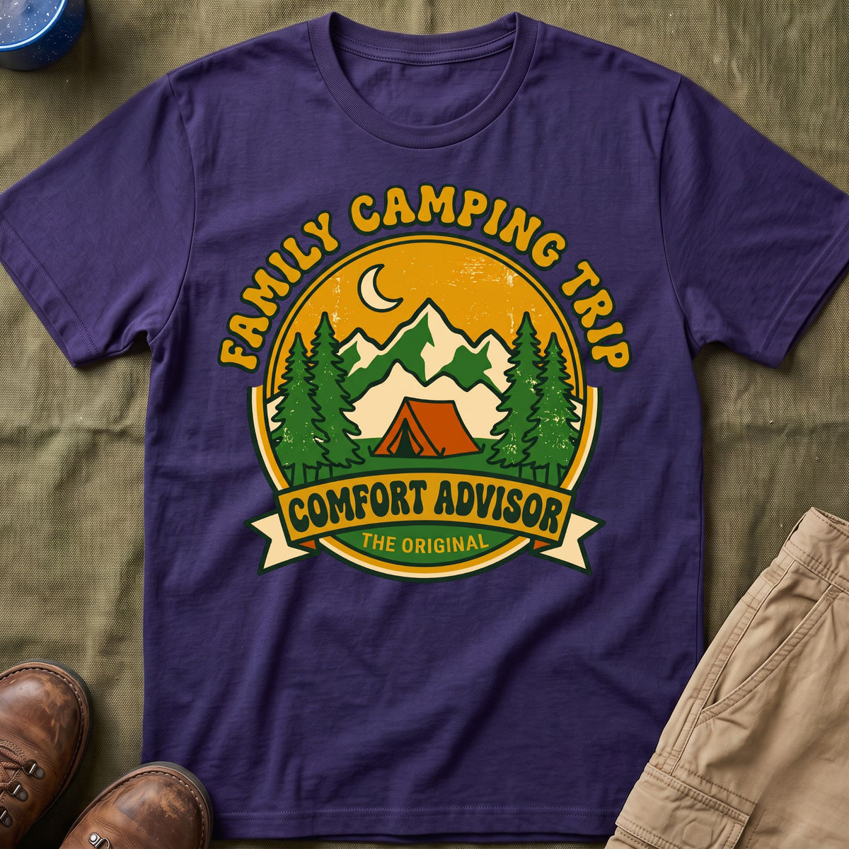 Family Camping Trip — Comfort Advisor Matching T-Shirt