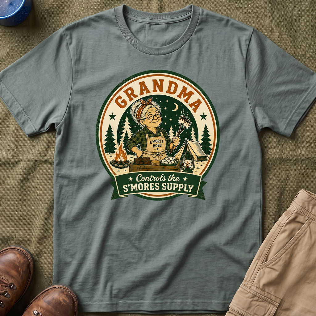 Grandma — Controls The S'Mores Supply Matching T-Shirt