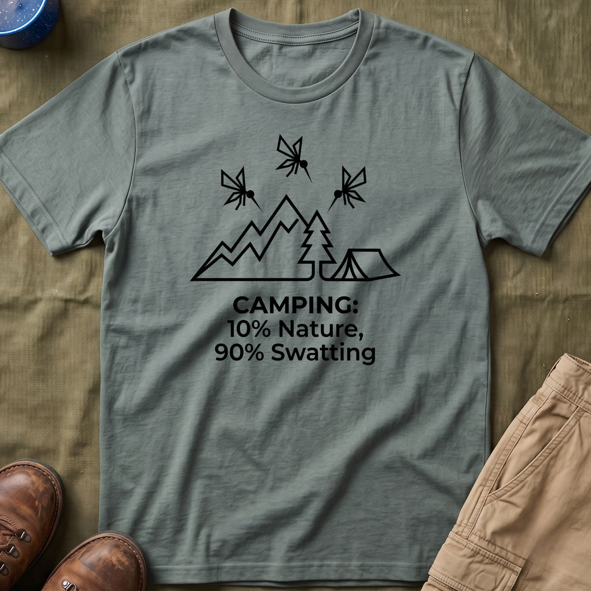 Camping — 10% Nature, 90% Swatting With Mosquitoes T-Shirt
