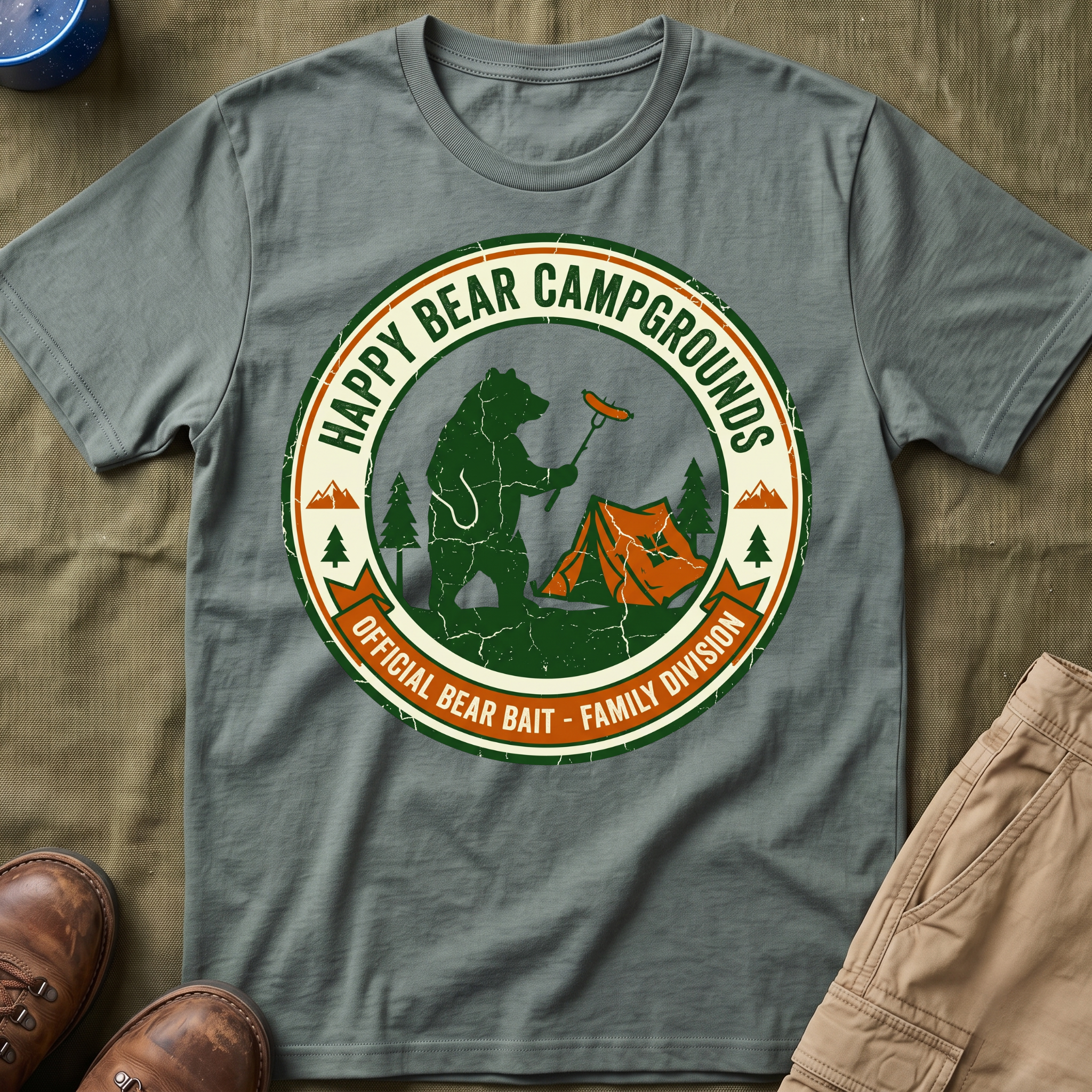 Happy Bear Campgrounds — Official Bear Bait Family Division T-Shirt