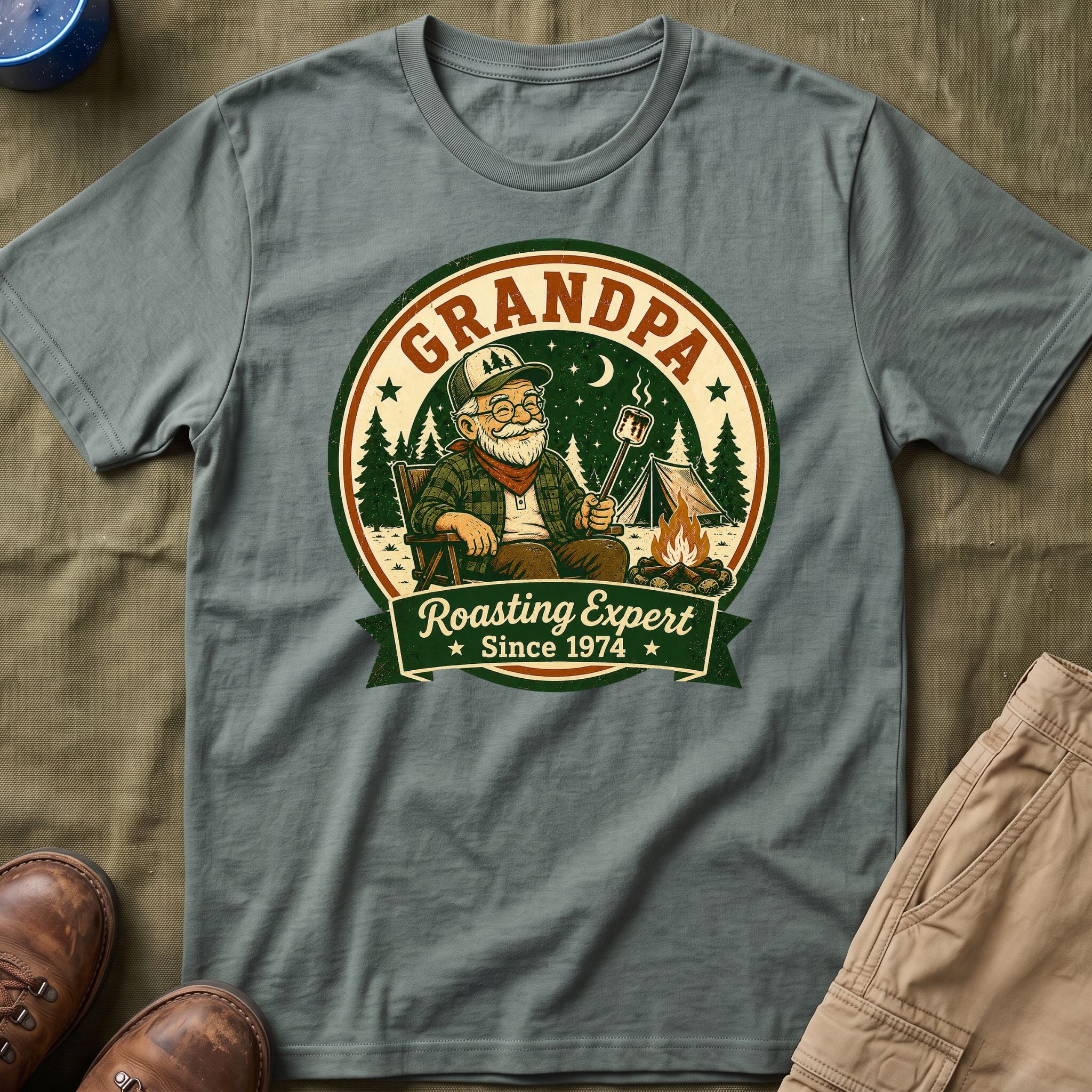 Grandpa — Roasting Expert Since 1974 Matching T-Shirt