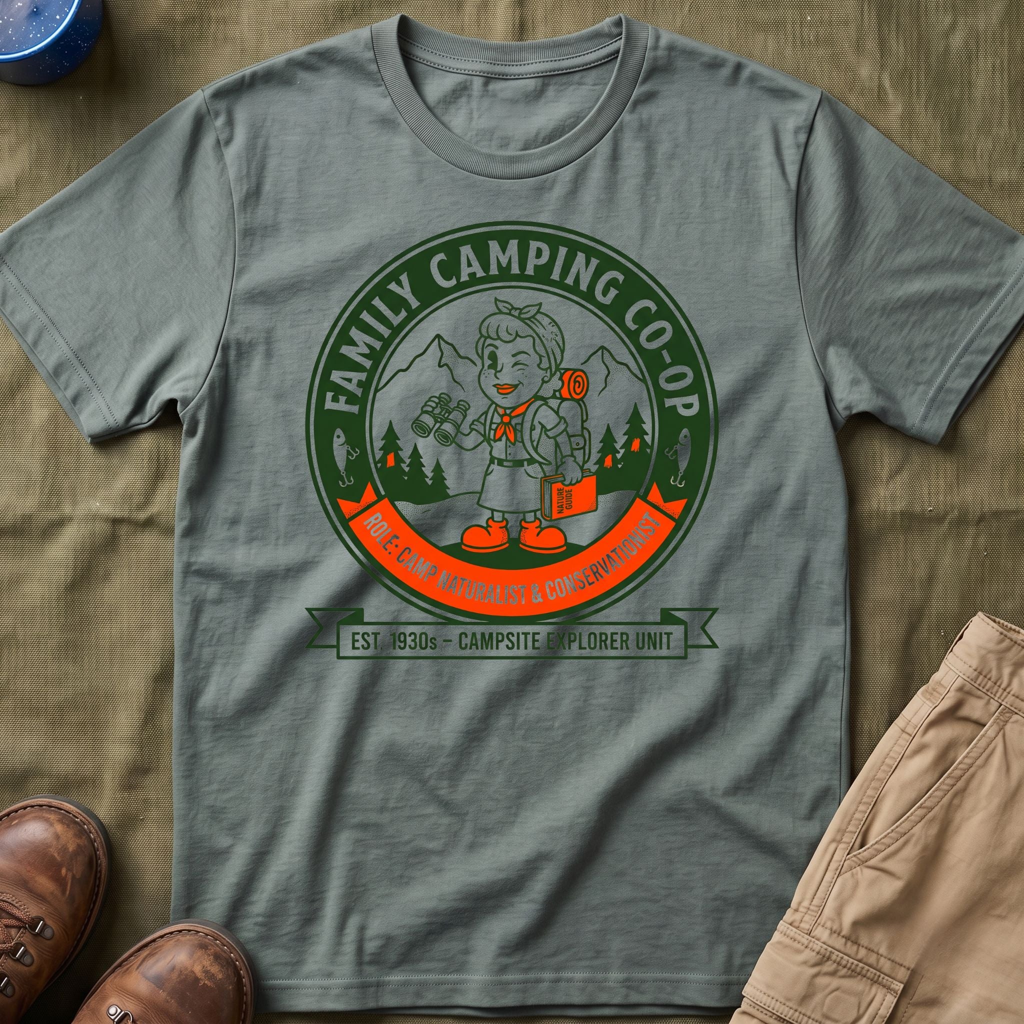 Family Camping Coop —  Camp Naturalist & Conservationist Matching T-Shirt