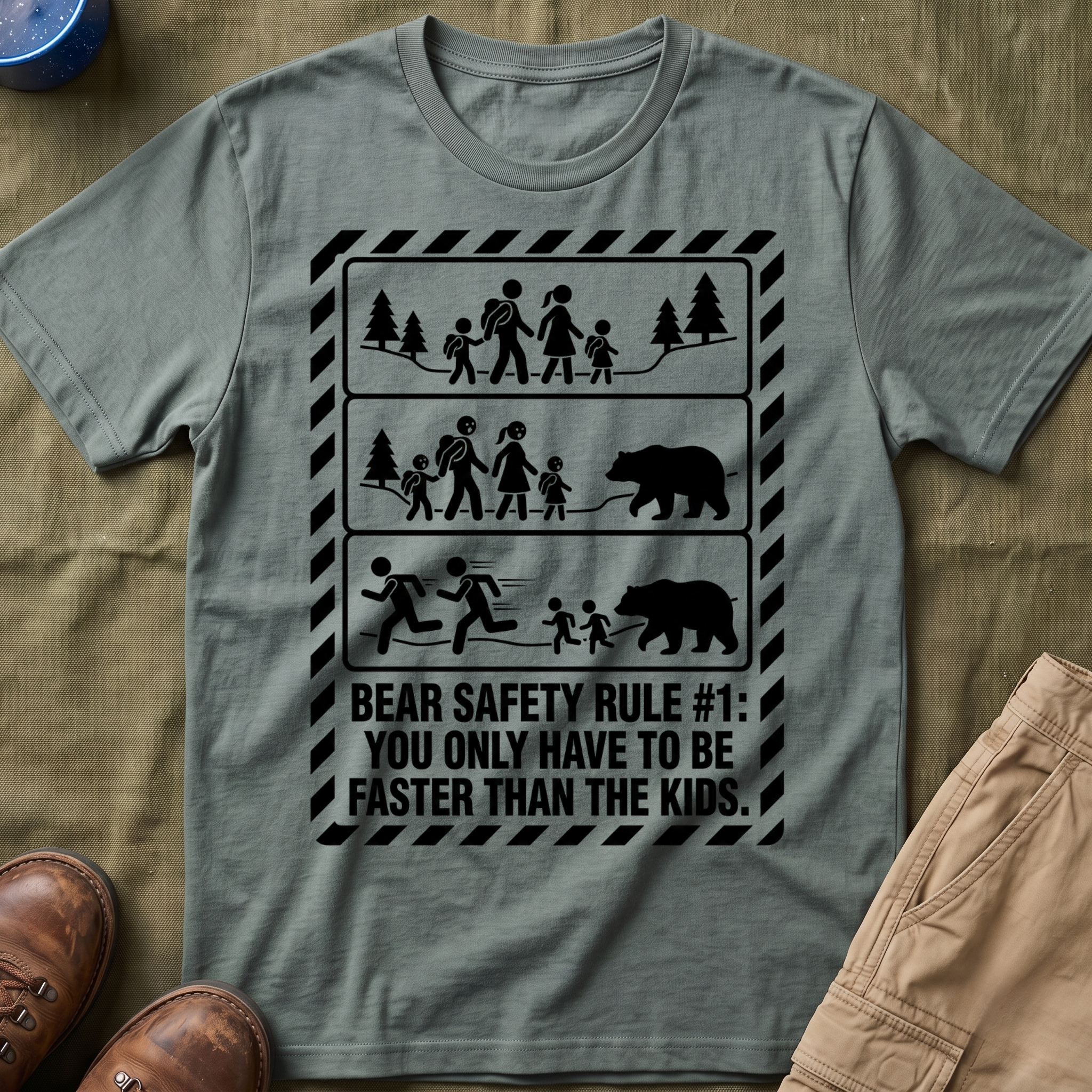 Bear Safety Rule #1 — You Only Have To Be Faster Than The Kids T-Shirt