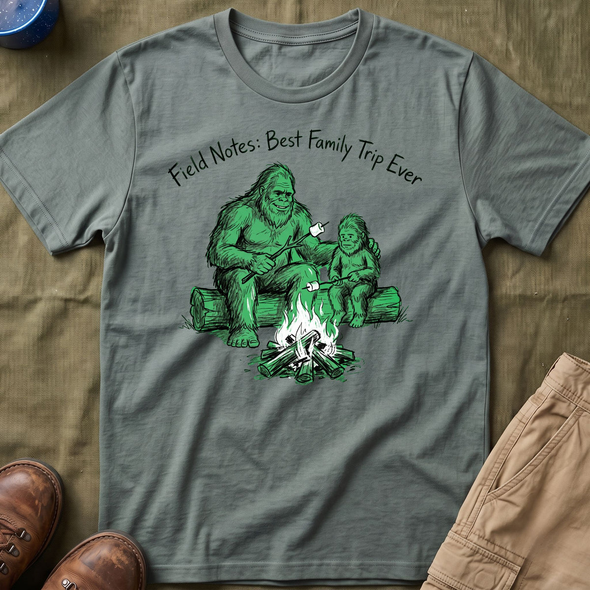 Field Notes — Best Family Trip Ever With Bigfoot T-Shirt