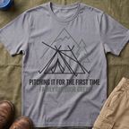 Pitching The Tent For The First Time — Family Outdoor Crew T-Shirt