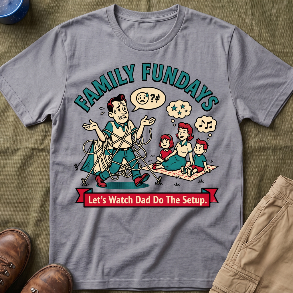 Family Fundays — Let's Watch Dad Do The Setup T-Shirt