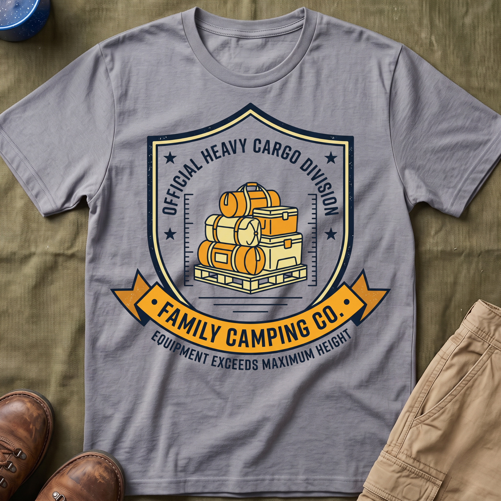 Official Heavy Cargo Division — Equipment Exceeds Maximum Height T-Shirt