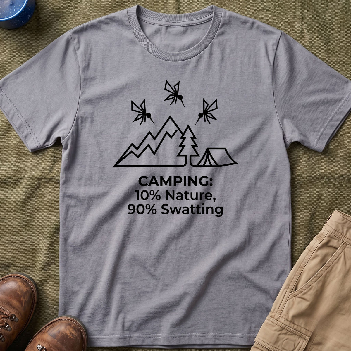 Camping — 10% Nature, 90% Swatting With Mosquitoes T-Shirt