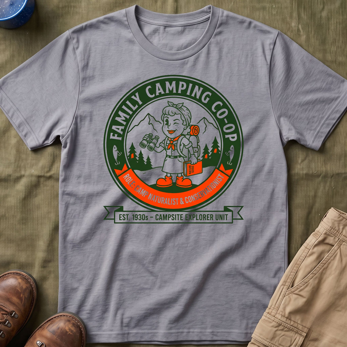 Family Camping Coop —  Camp Naturalist & Conservationist Matching T-Shirt