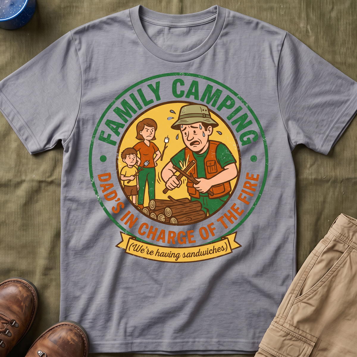 Dad's in Charge of the Fire — We're Having Sandwiches T-Shirt