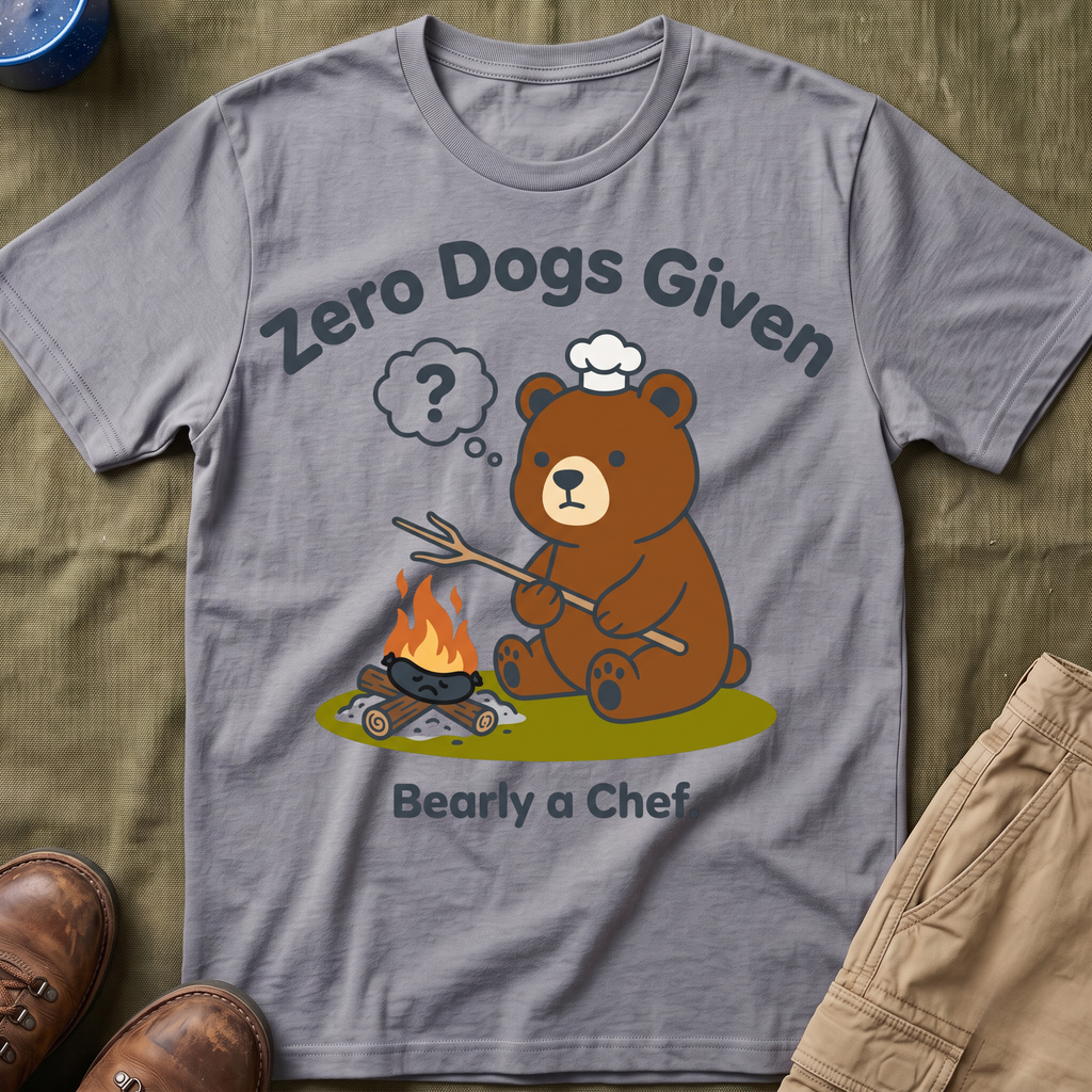 Zero Dogs Given — Bearly a Chef T-Shirt