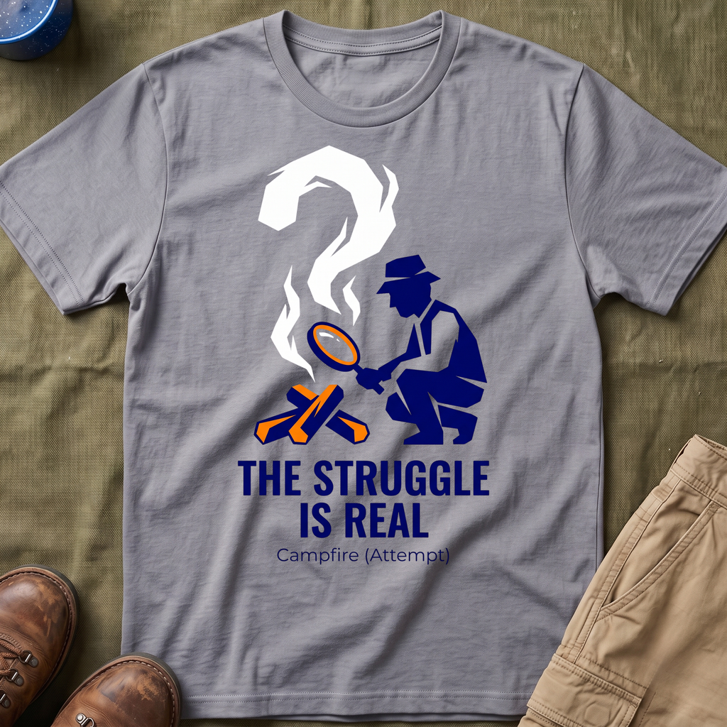 The Struggle Is Real — Campfire Attempt T-Shirt