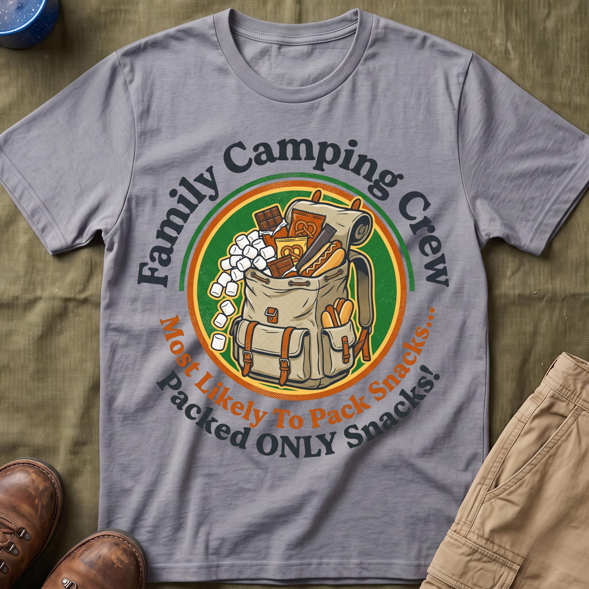 Most Likely To Pack Snacks Packed Only Snacks — Retro T-Shirt