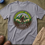 Achievement Unlocked — Camping Champion With Bigfoot 8-Bit T-Shirt