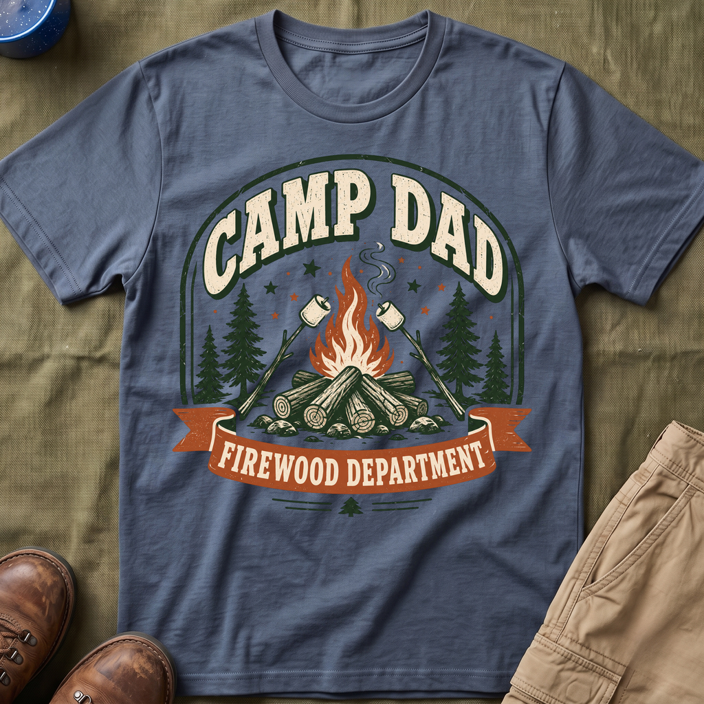 Camp Dad — Firewood Department Retro T-Shirt