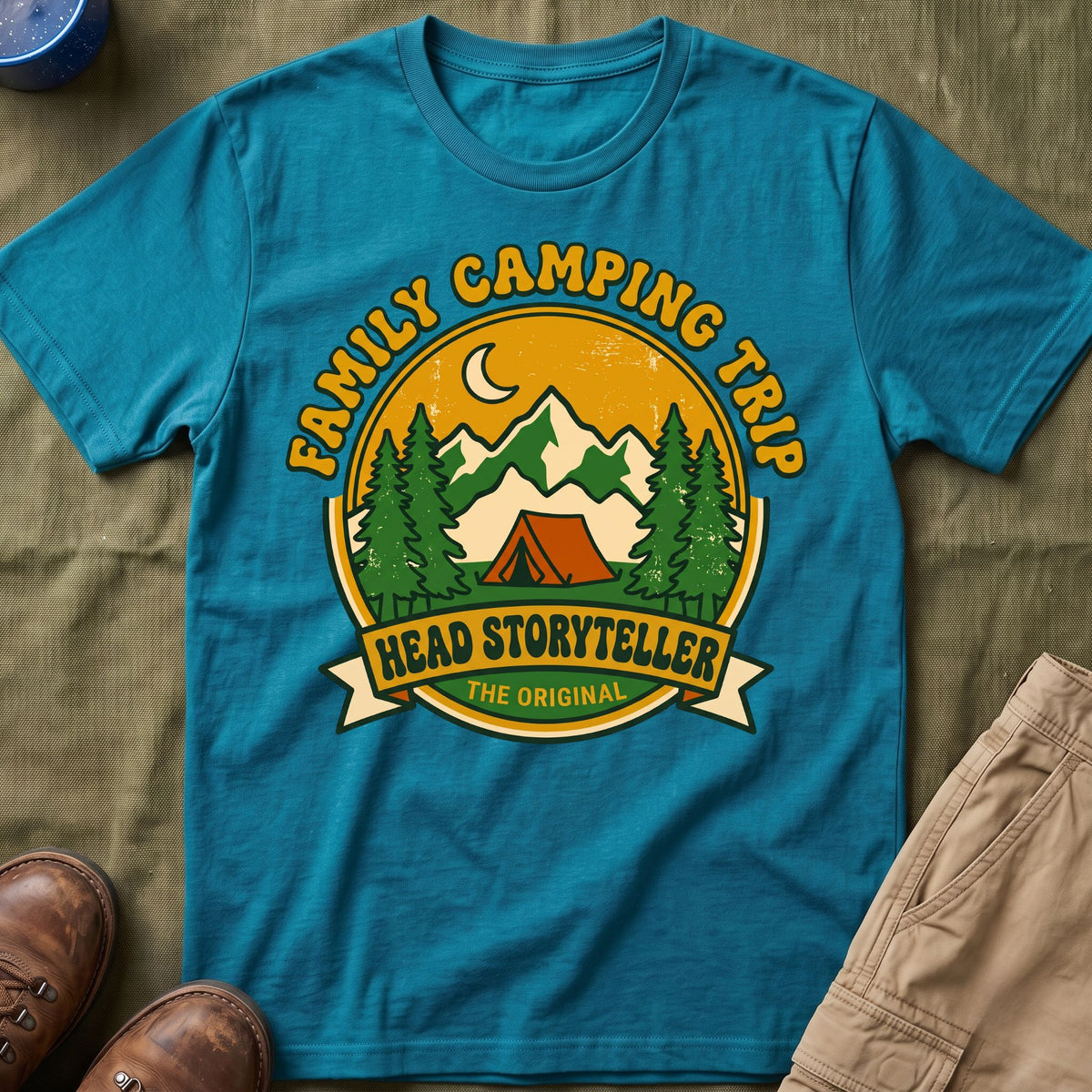 Family Camping Trip — Head Storyteller Matching T-Shirt