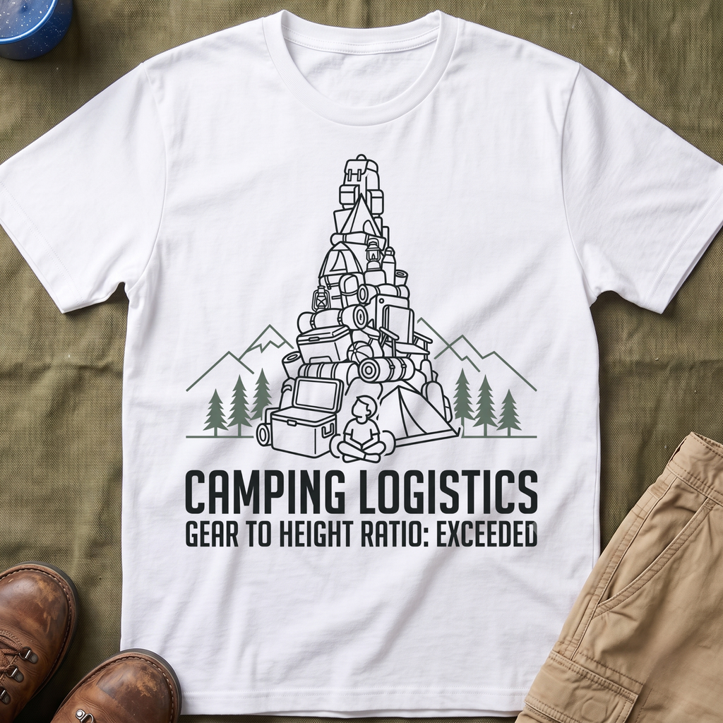 Camping Logistics — Gear To Height Ratio Exceeded Camping T-Shirt
