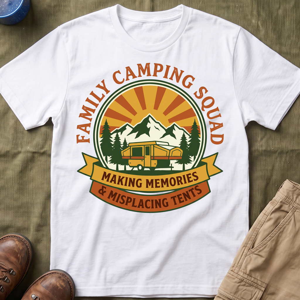 Family Camping Squad — Making Memories & Misplacing Tents T-Shirt