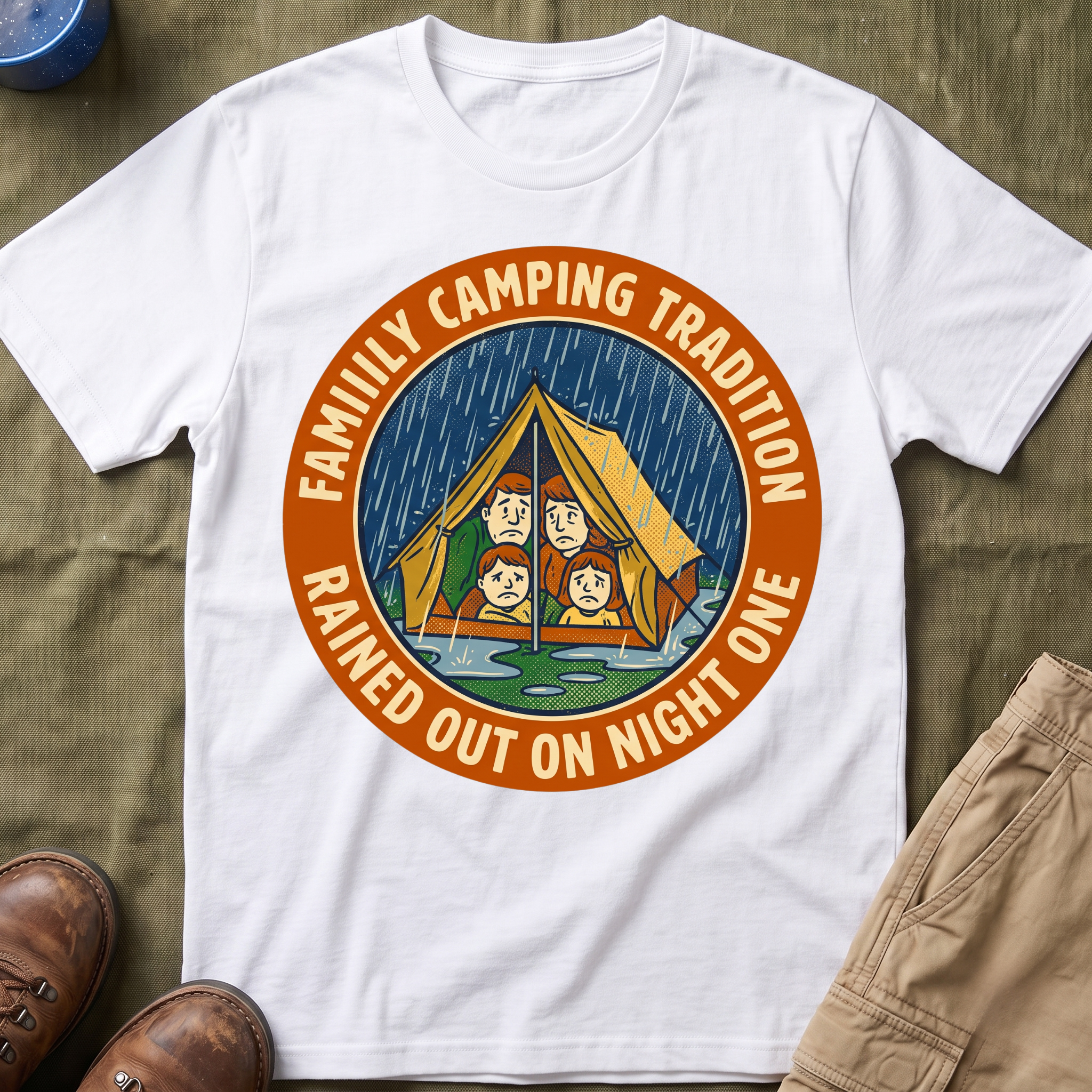 Family Camping Tradition — Rained Out On Night One T-Shirt
