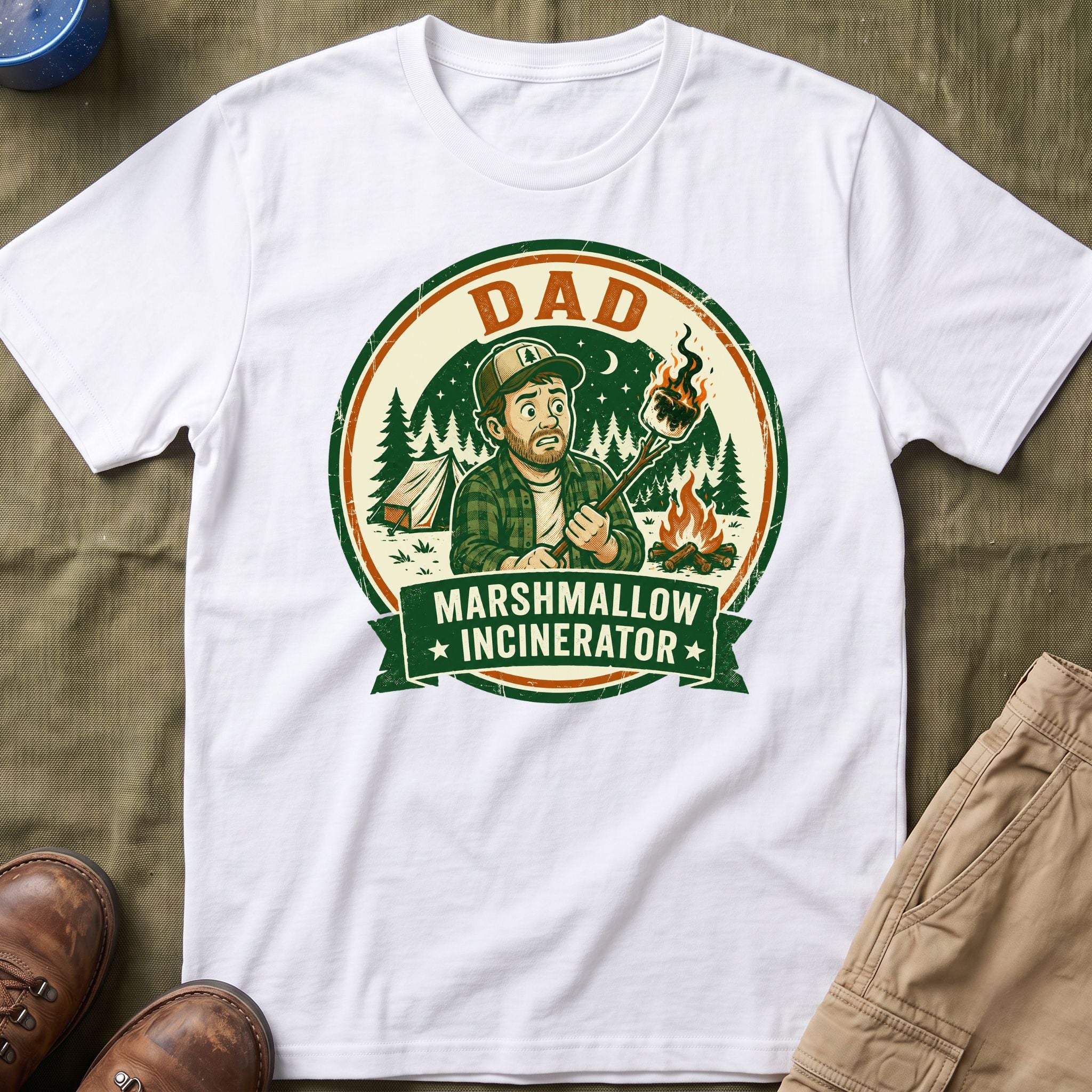 Dad — Marshmallow Incinerator Matching T-Shirt