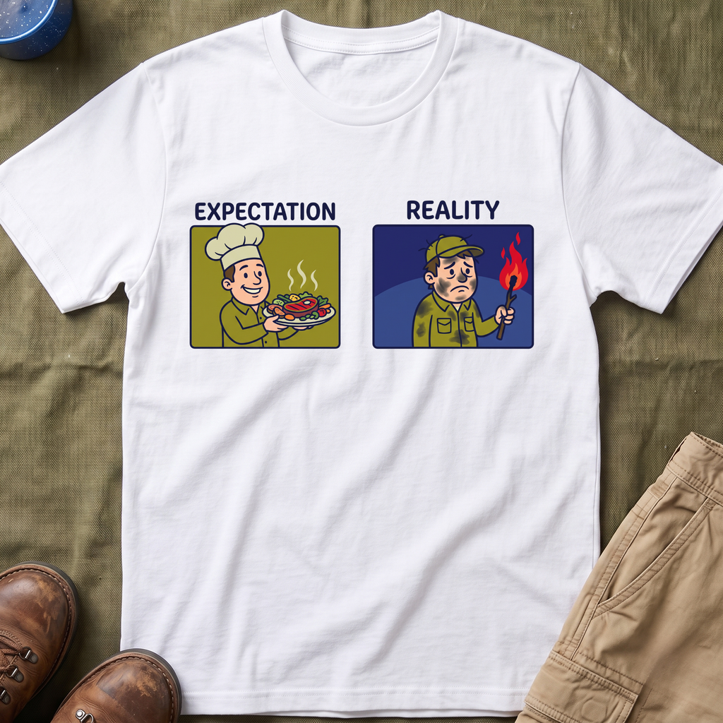 Campfire Diner Expectation vs Reality T-Shirt