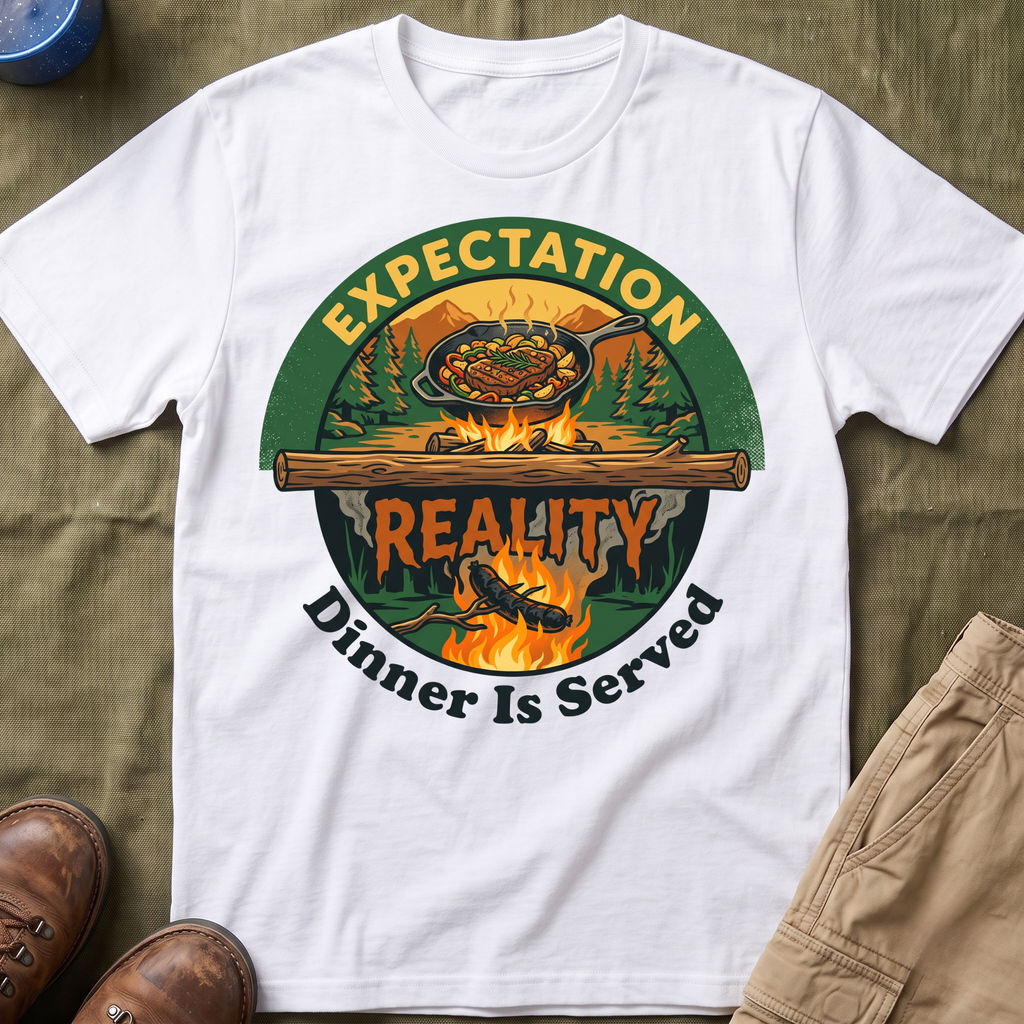 Expectation vs Reality — Dinner Is Served T-Shirt