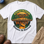 Expectation vs Reality — Dinner Is Served T-Shirt