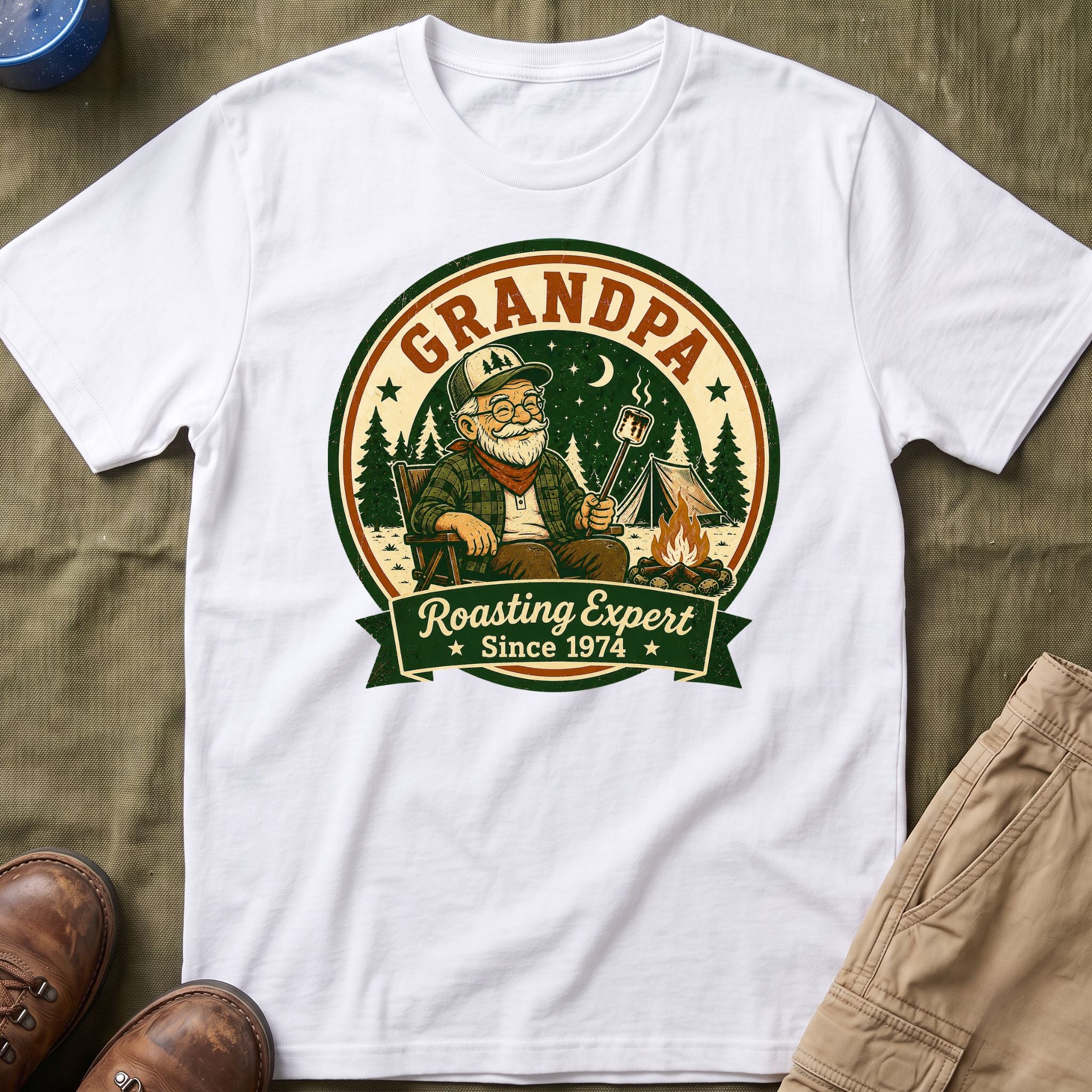 Grandpa — Roasting Expert Since 1974 Matching T-Shirt