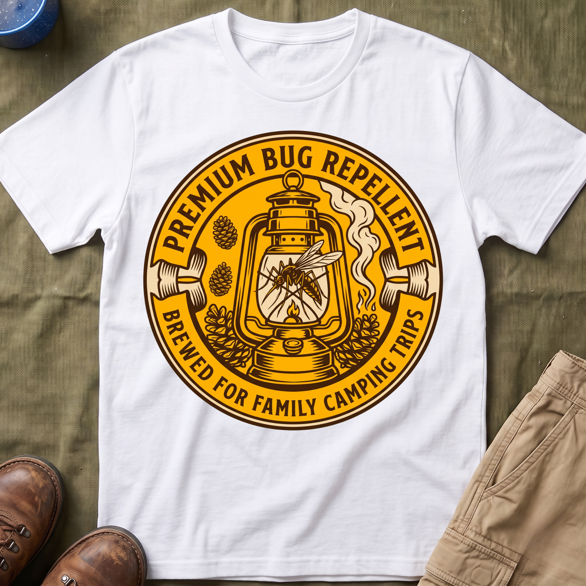 Premium Bug Repellent — Brewed For Family Camping Trips T-Shirt