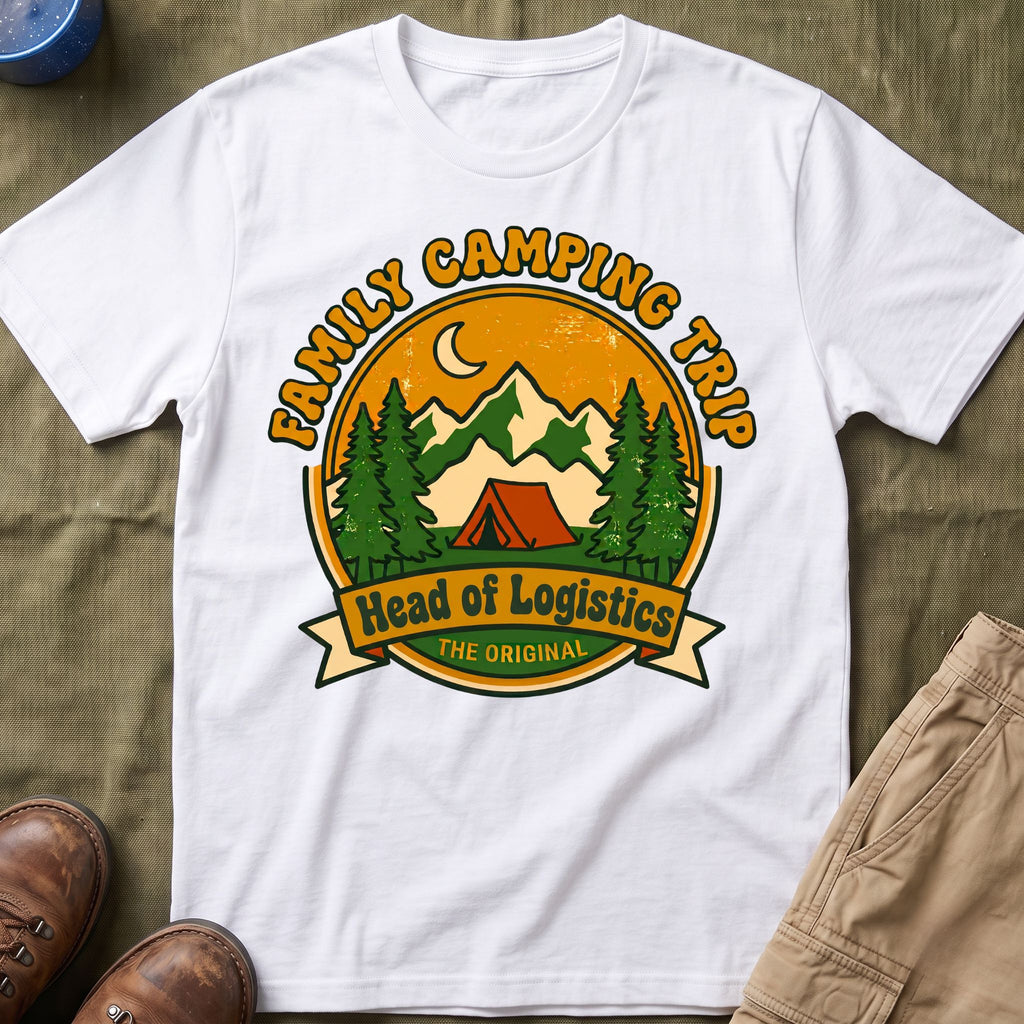 Family Camping Trip — Head of Logistics Matching T-Shirt